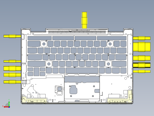 电脑外壳C件侧孔侧孔GONOGO检具模型后视缩略图