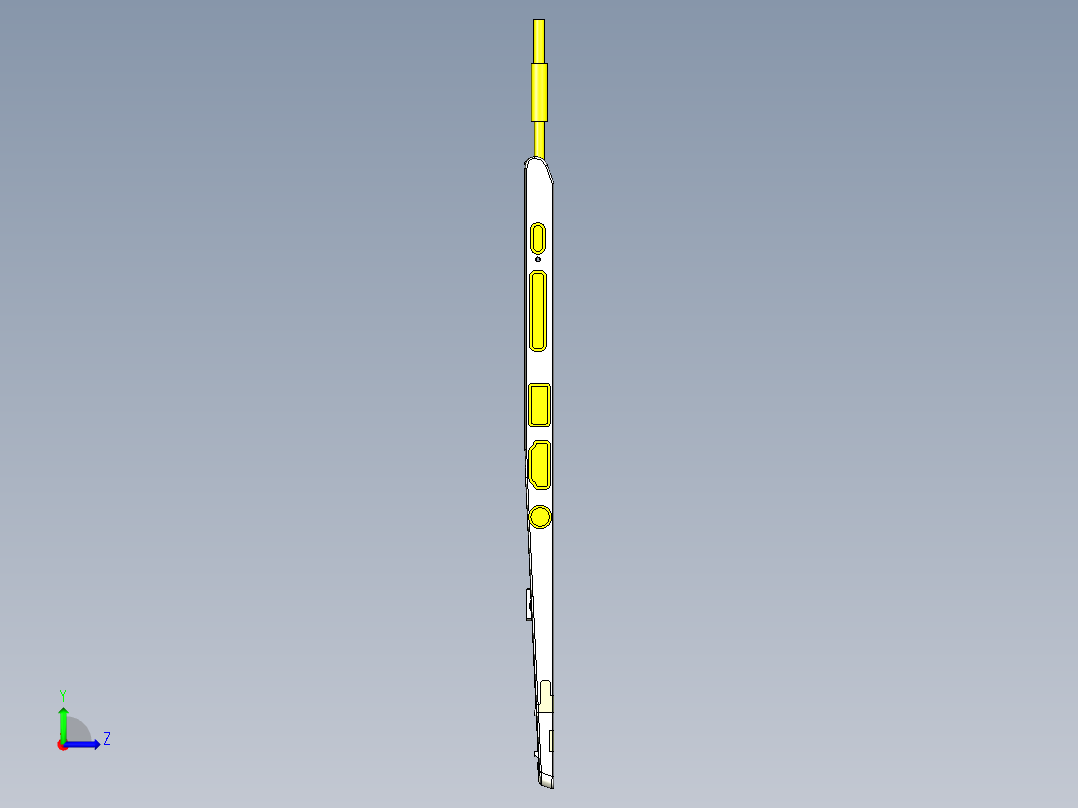 电脑外壳C件侧孔侧孔GONOGO检具模型左视图