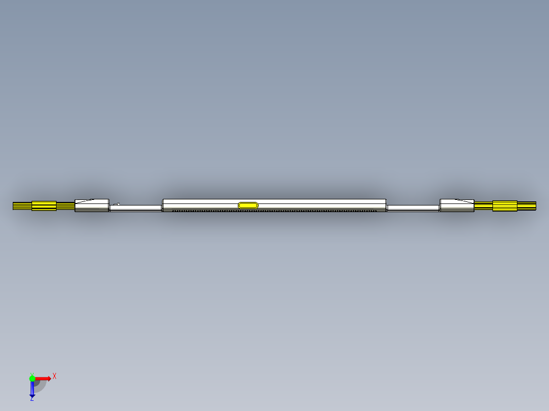电脑外壳C件侧孔侧孔GONOGO检具模型俯视图