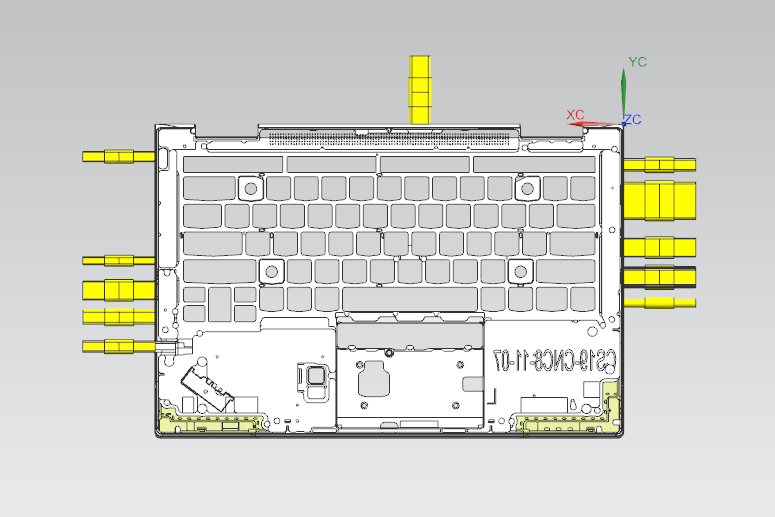 电脑外壳C件侧孔侧孔GONOGO检具模型
