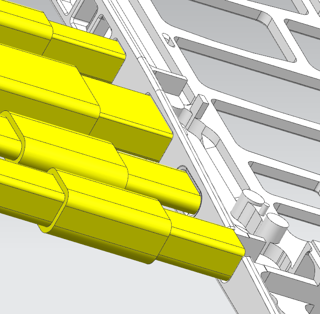 电脑外壳C件侧孔侧孔GONOGO检具模型