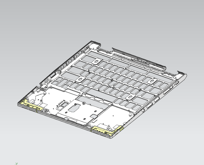 电脑外壳C件侧孔侧孔GONOGO检具模型