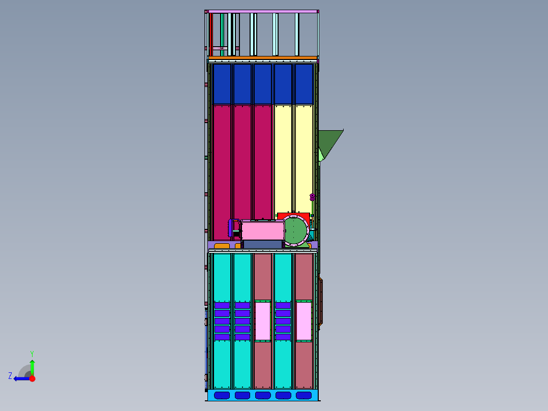 刮板输送槽防爆中央除尘系统右视图