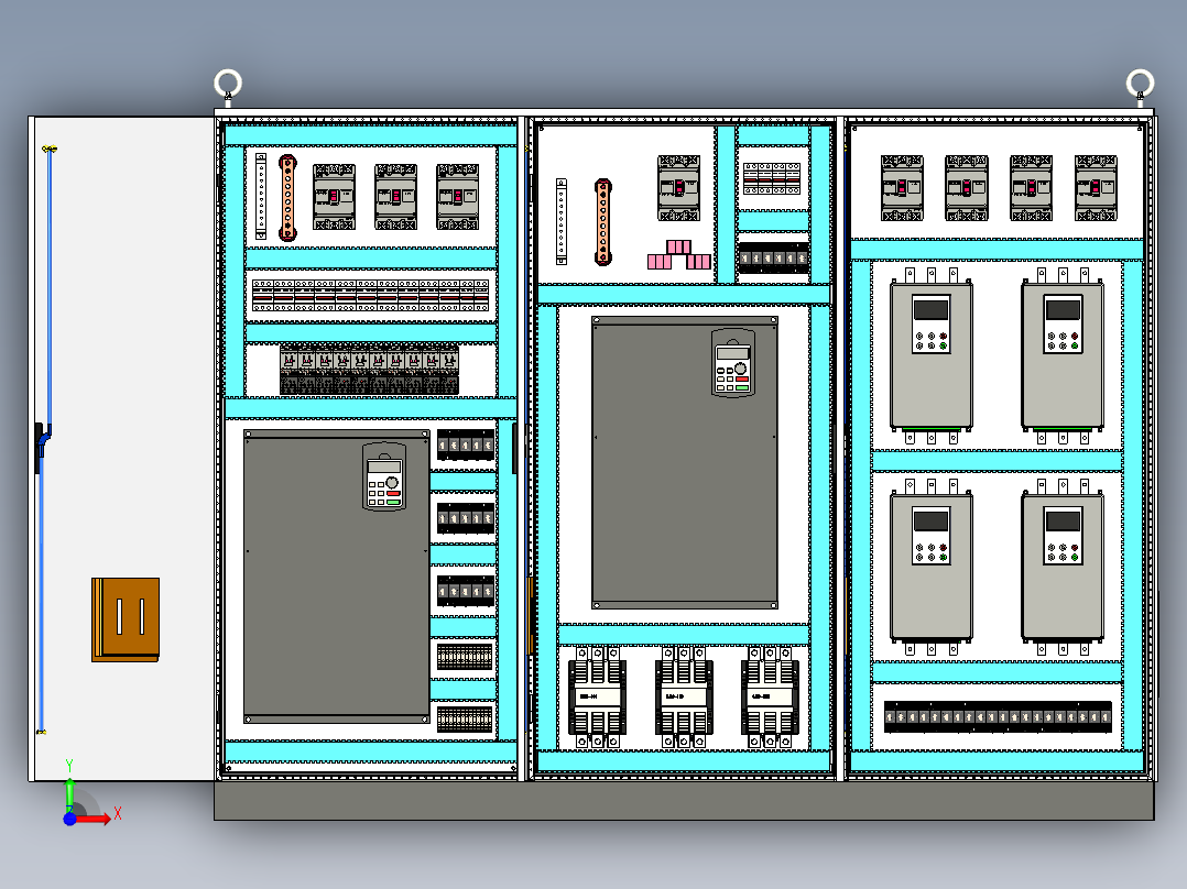 变频器软启动控制柜 63662前视图