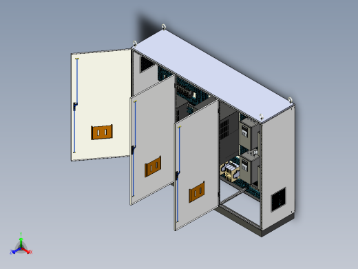 变频器软启动控制柜 63662正等轴测缩略图