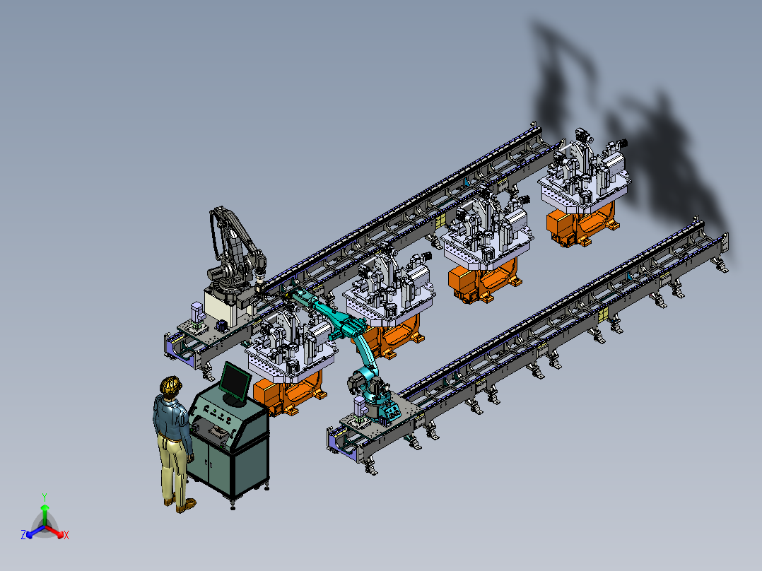 产品的机械手自动化检测机构