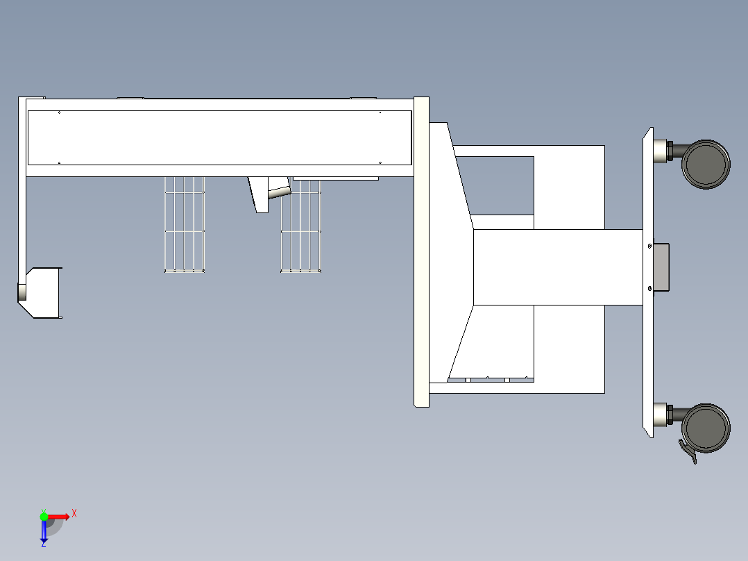 电梯桌俯视图