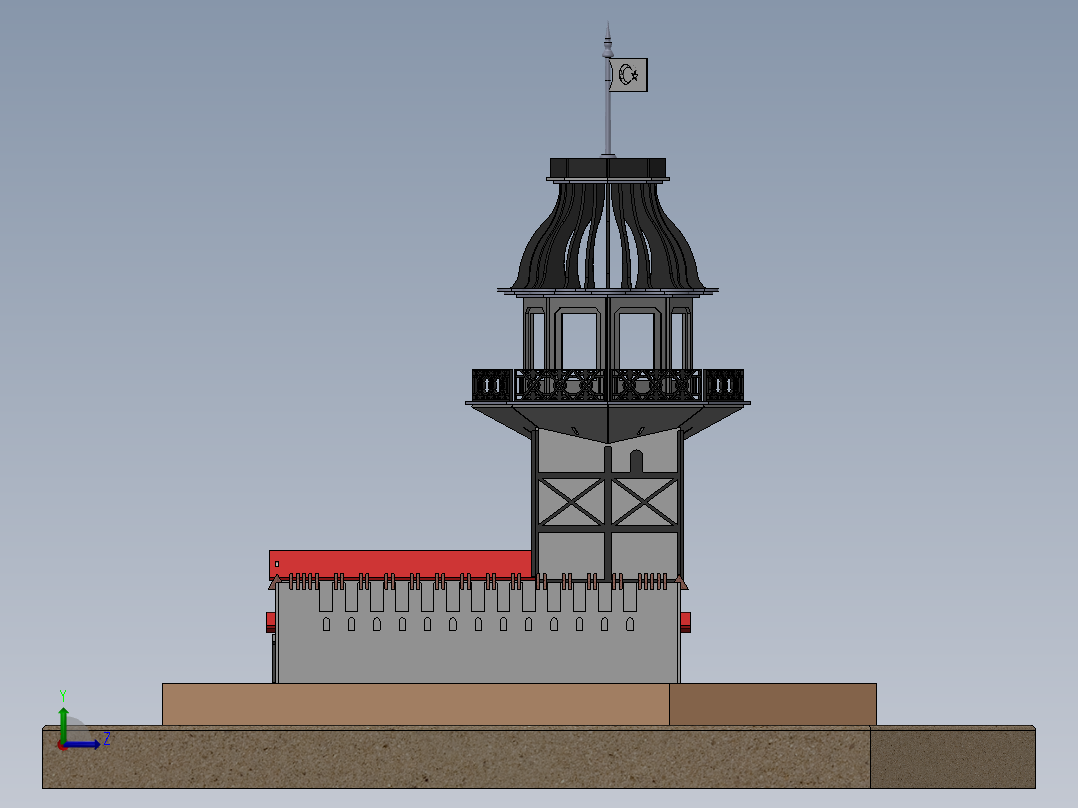 房子、建筑(143)左视图