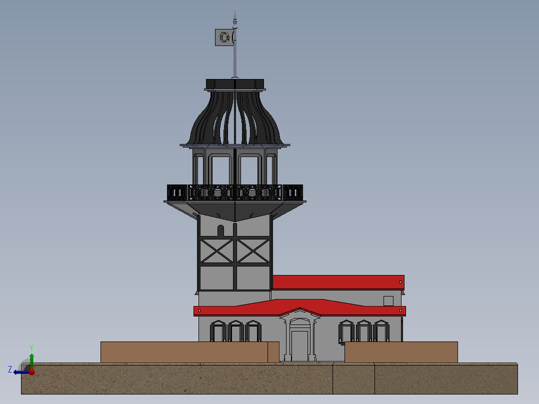 房子、建筑(143)右视图