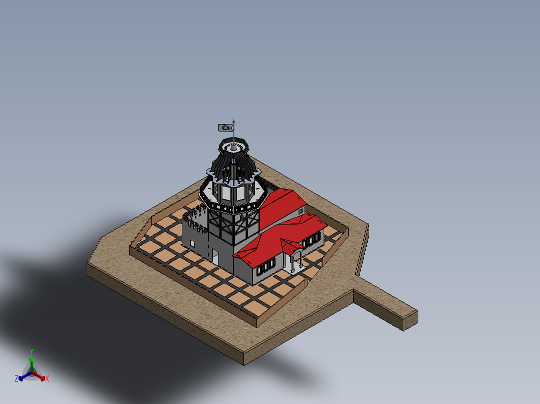 房子、建筑(143)正等轴测图