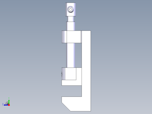 CATIA V5 中的台虎钳装配右视缩略图