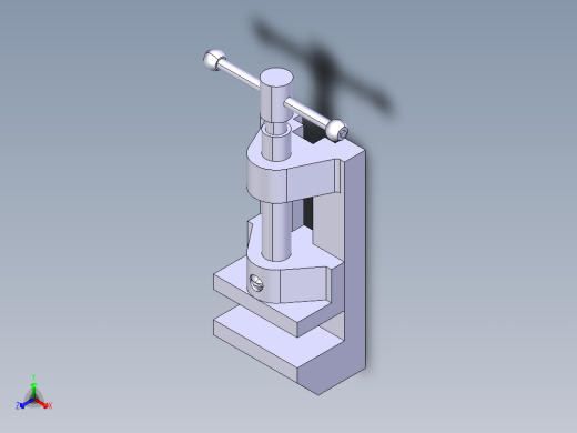 CATIA V5 中的台虎钳装配正等轴测缩略图