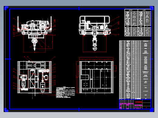 桥式起重机小车运行机构和起升机构设计含开题及5张CAD图