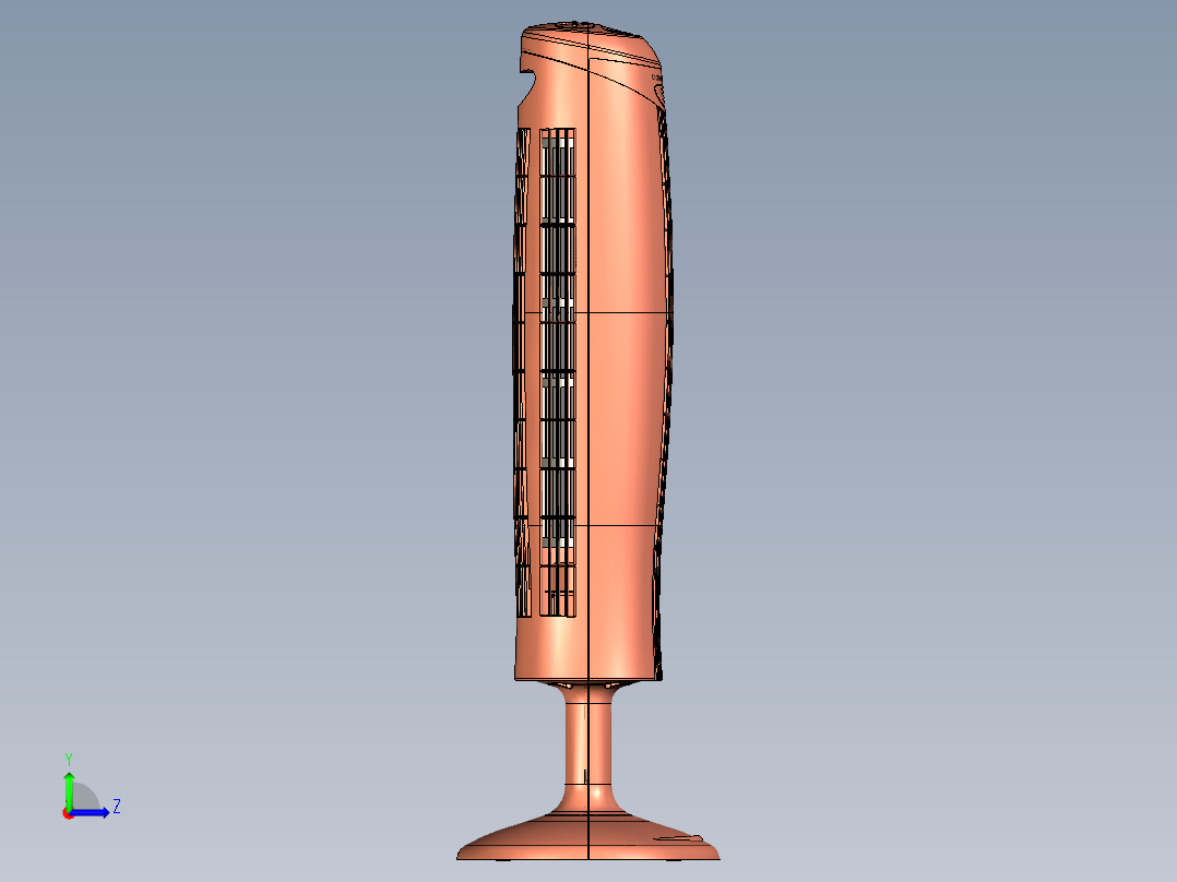 美的空调塔扇旋转风扇结构源文件--1201187--80左视图