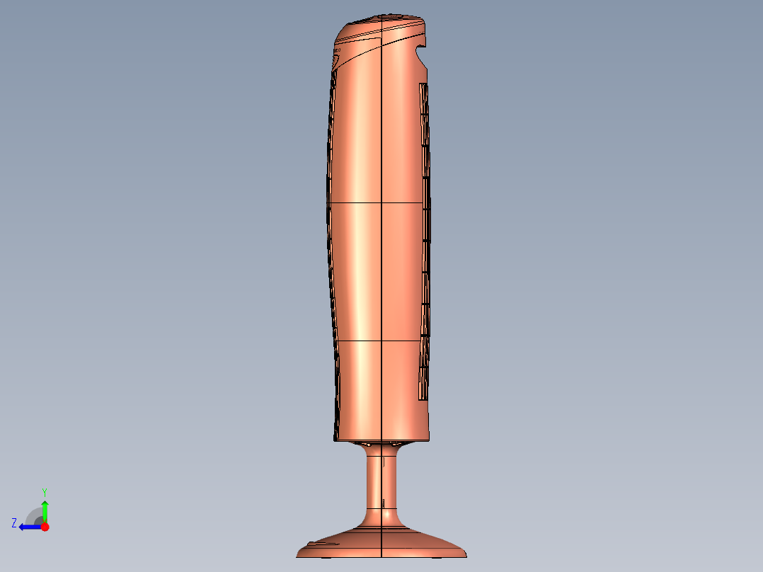 美的空调塔扇旋转风扇结构源文件--1201187--80右视图