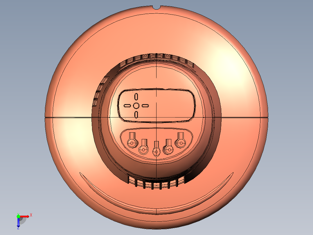 美的空调塔扇旋转风扇结构源文件--1201187--80俯视图
