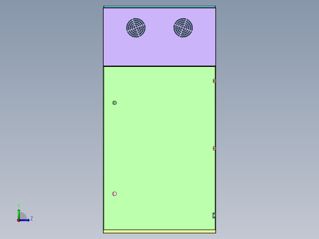 带防护面板琴式控制台  SW16后视图