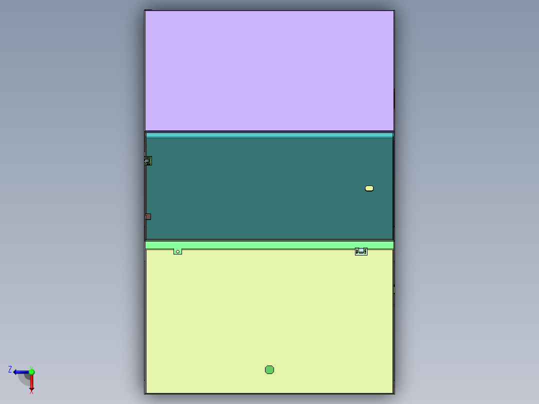 带防护面板琴式控制台  SW16俯视图