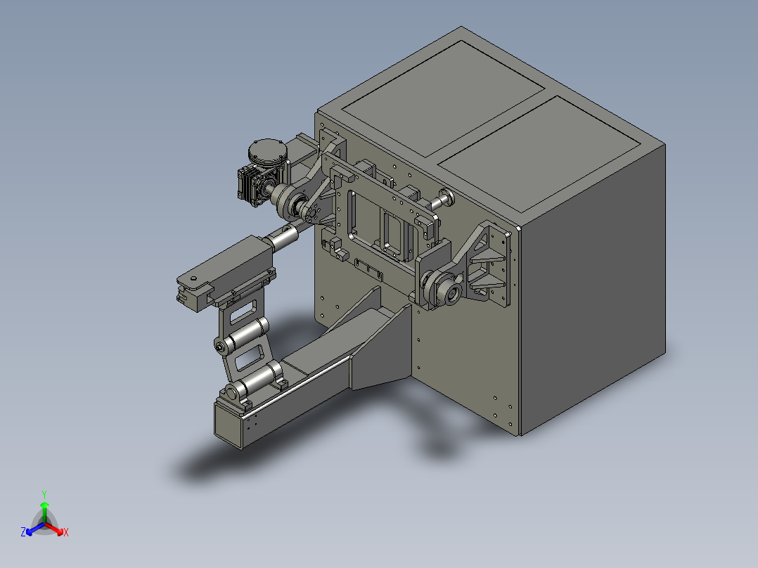 单臂半自动旋转压机正等轴测图