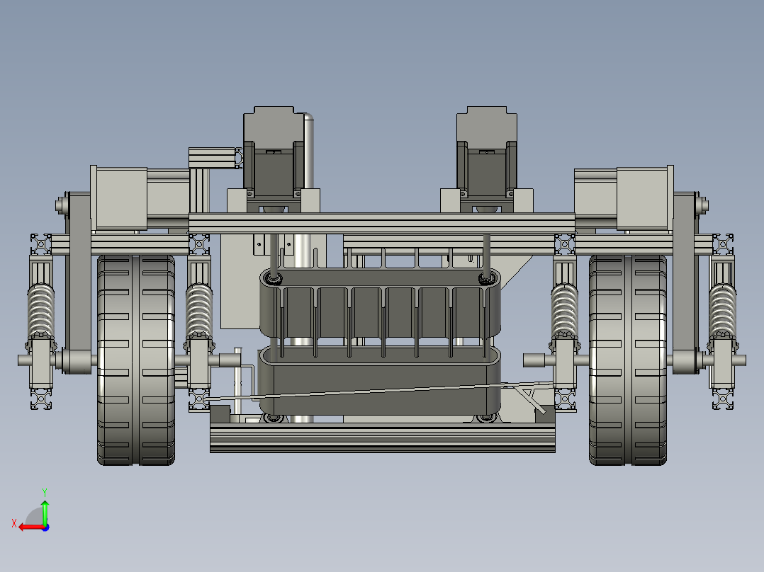 莴笋类植株采收装置后视图