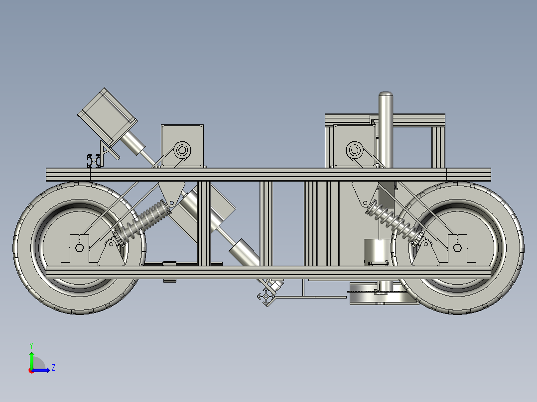 莴笋类植株采收装置左视图