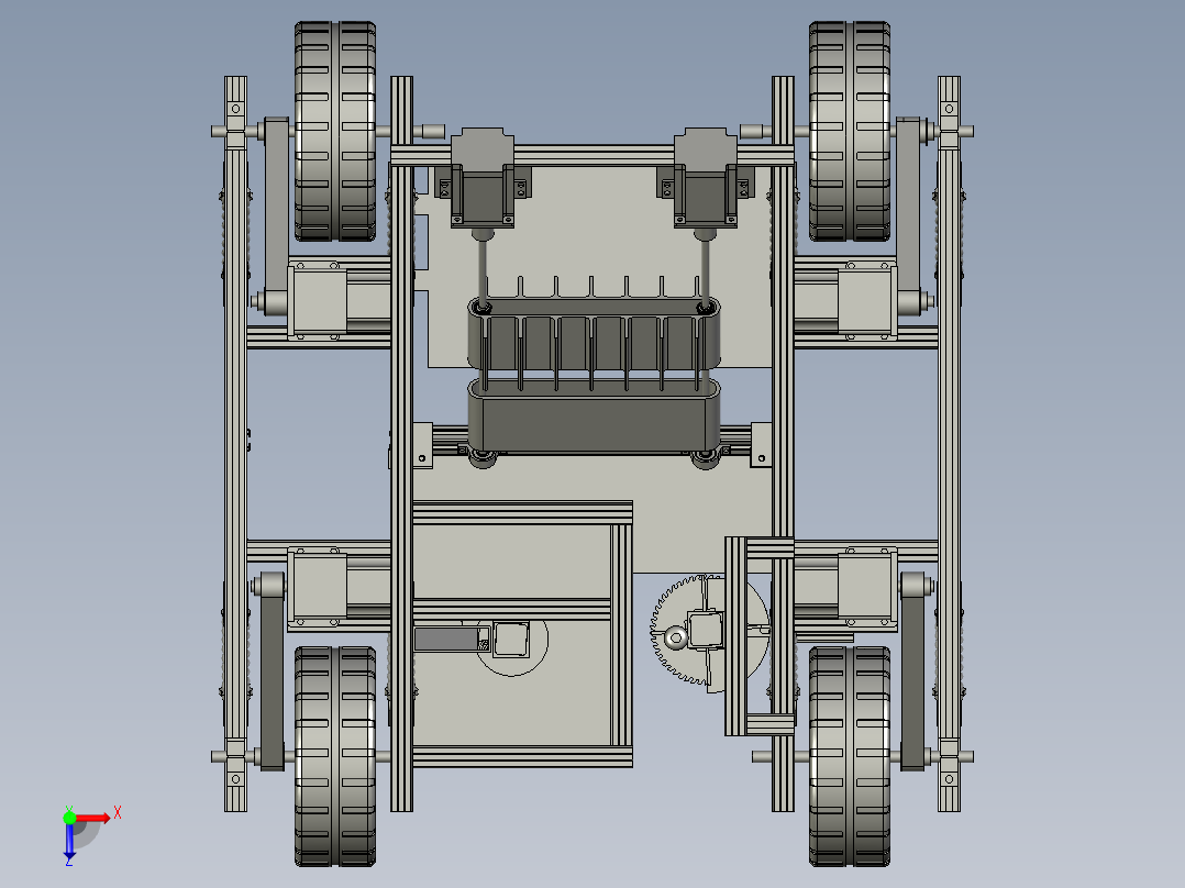 莴笋类植株采收装置俯视图