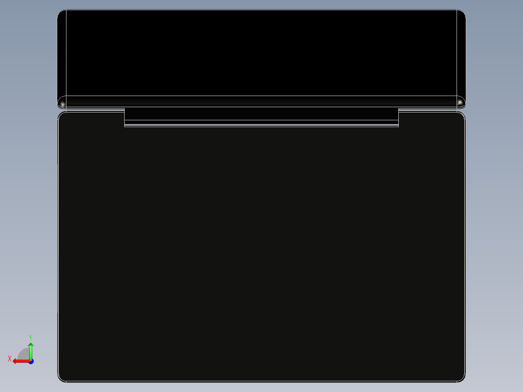 笔记本电脑后视图