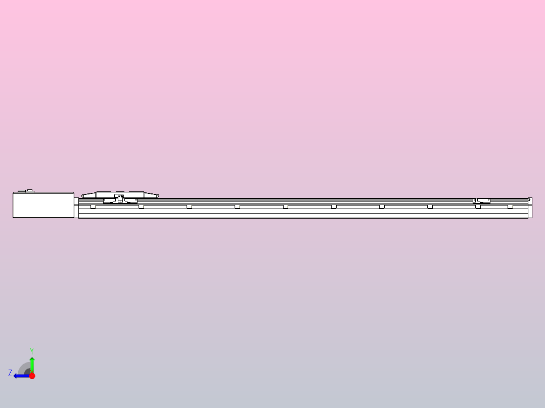 机器人皮带驱动直线轴TPA-GCB-150-P80-L1100-QR-M75-N3右视图