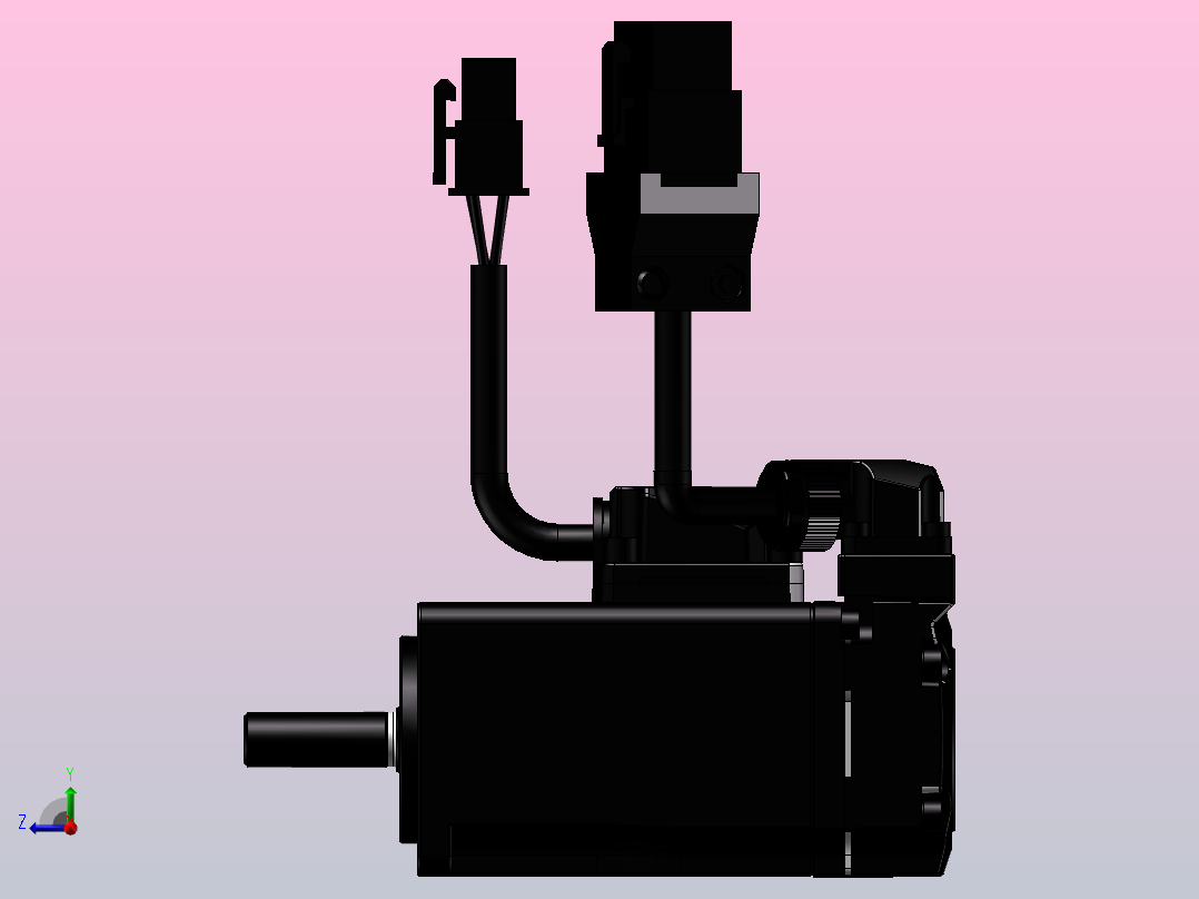 台达电机 ECM-B3L-C20401RS1（100w低惯量无刹车增量型）右视图