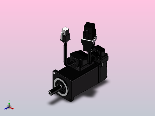 台达电机 ECM-B3L-C20401RS1（100w低惯量无刹车增量型）正等轴测缩略图