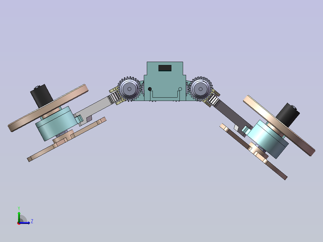 机械探测器机器人左视图