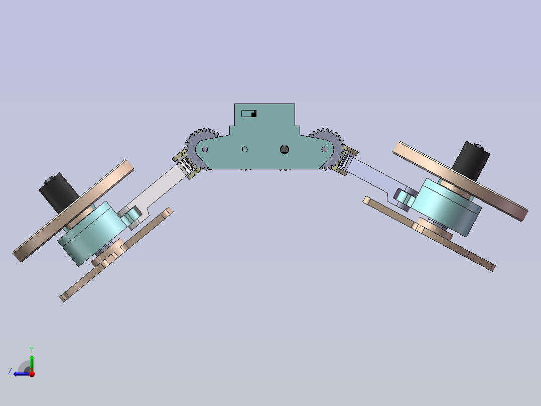 机械探测器机器人右视图