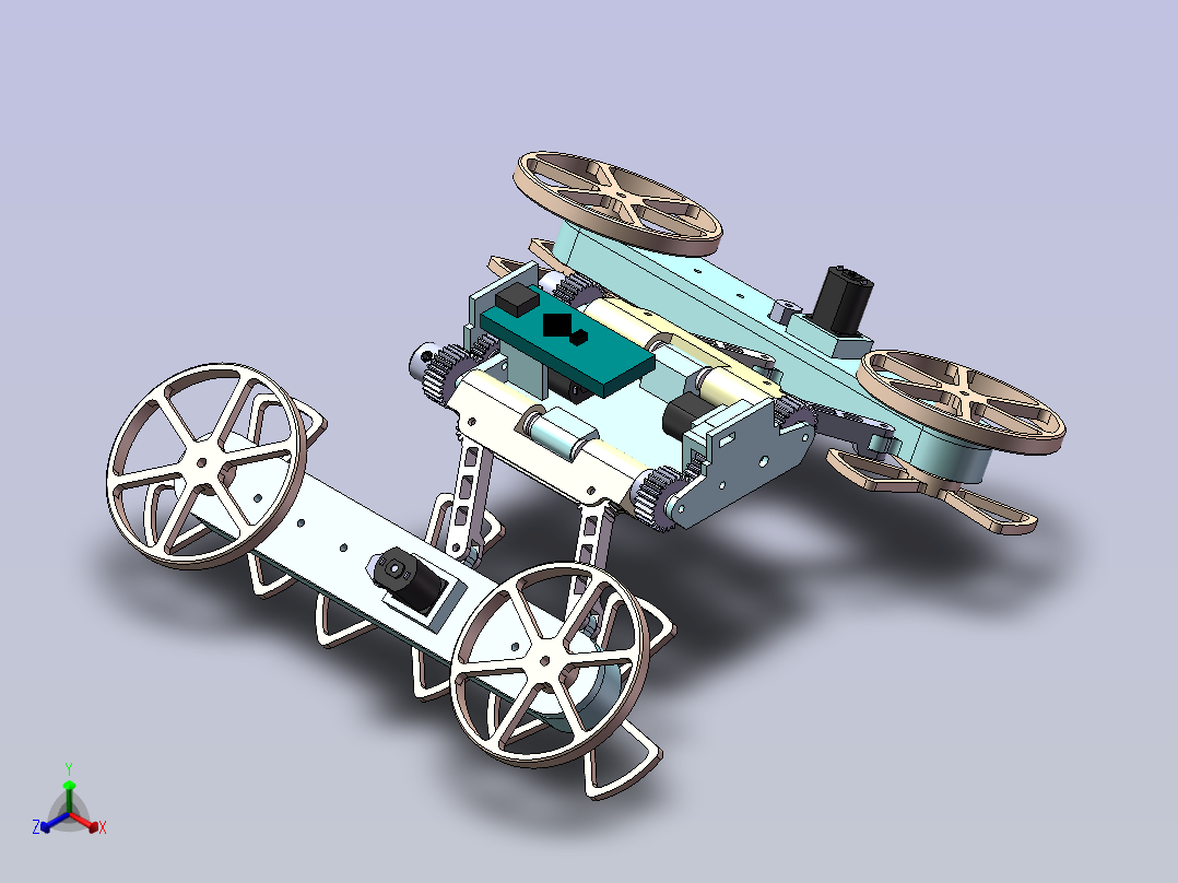 机械探测器机器人正等轴测图