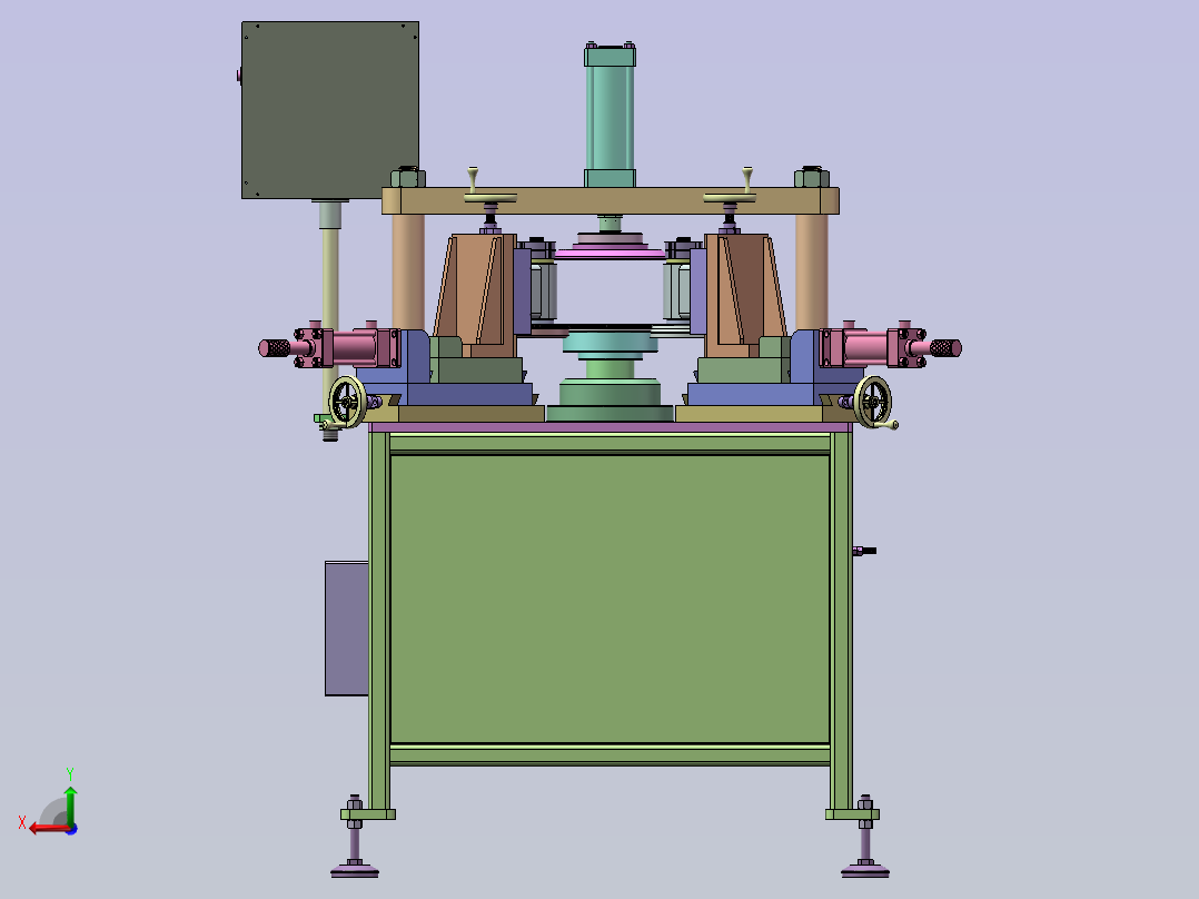 立式自动旋压机后视图