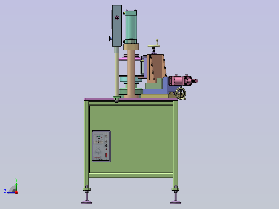 立式自动旋压机右视图