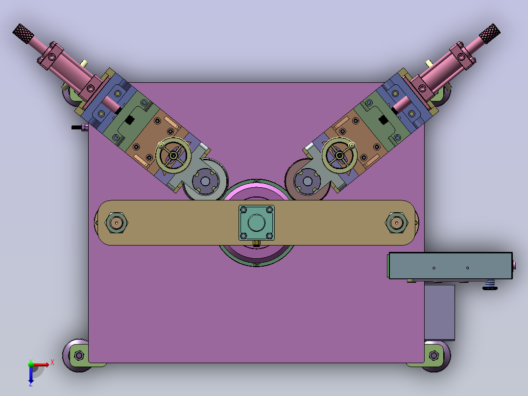 立式自动旋压机俯视图