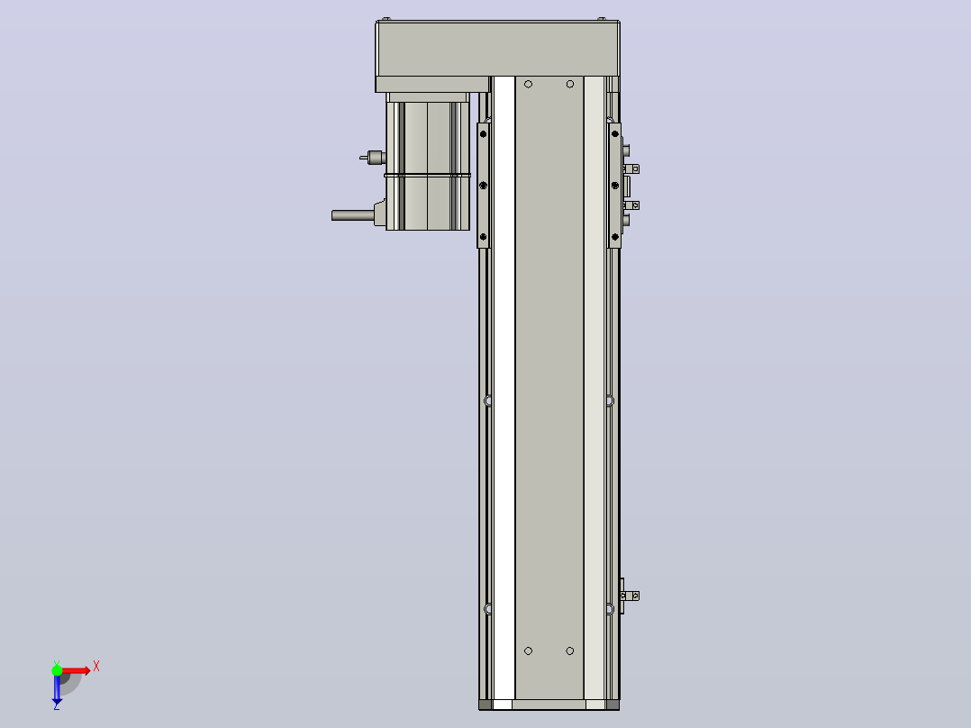 SYS12-BL-250-200W滚珠花健、支撑座、滚珠丝杠、交叉导轨、直线模组.STEP俯视图