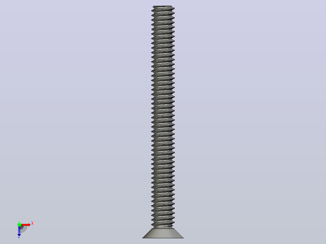M1 L2mm - L10mm DIN965A小公制螺钉俯视图