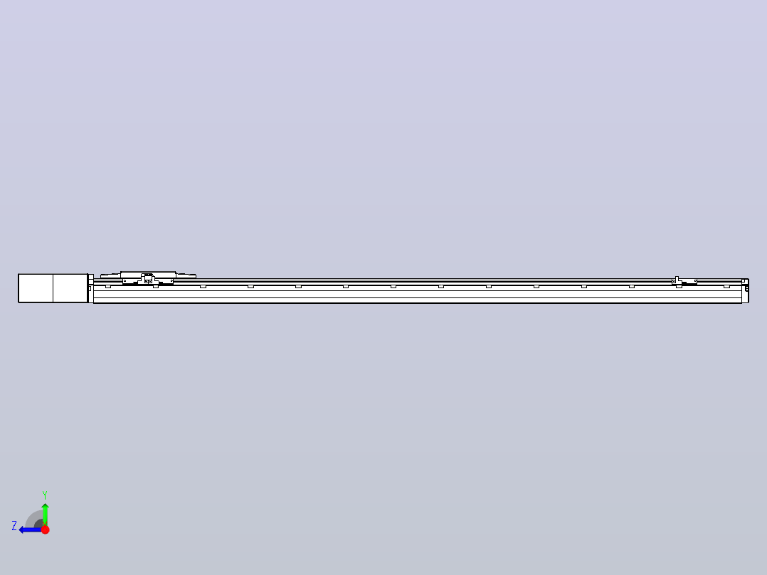 机器人皮带驱动直线轴TPA-GCB-120-P70-L1100-QR-M20-N3右视图