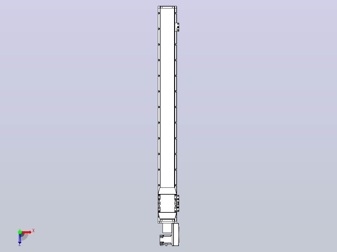 机器人皮带驱动直线轴TPA-GCB-120-P70-L1100-QR-M20-N3俯视图