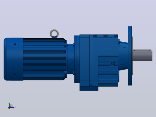 RF57法兰轴伸式安装斜齿轮减速机RF57-Y0.25-4P-71-M1-0°-Φ200左视缩略图