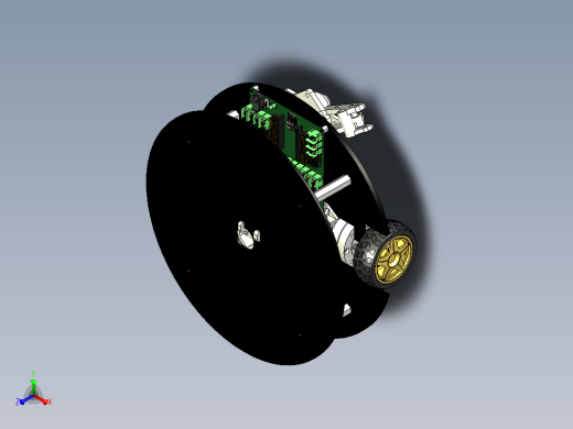 绘制预先编程线条的编程小车3D图纸 f3d STEP格式正等轴测缩略图