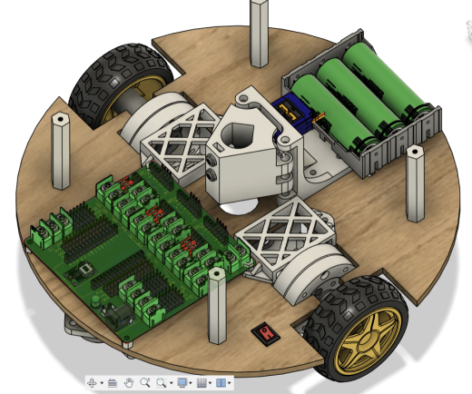 绘制预先编程线条的编程小车3D图纸 f3d STEP格式缩略图
