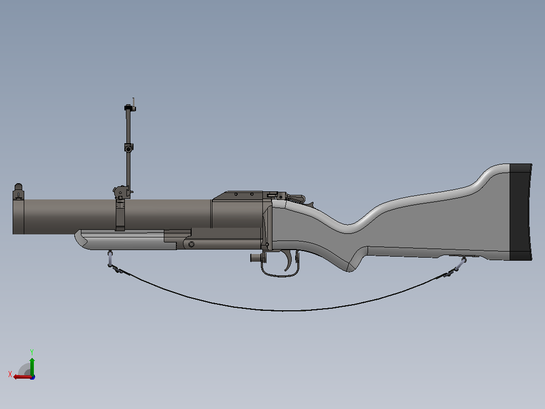 M79榴弹发射器后视图