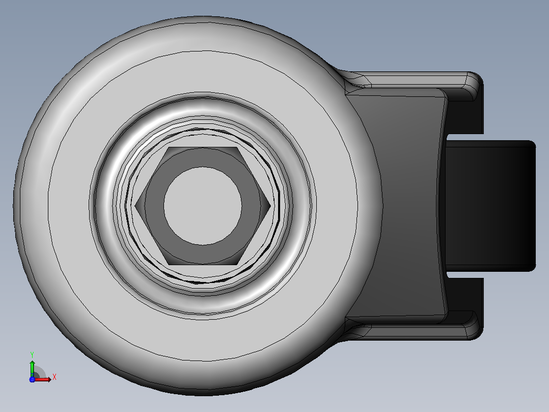 几款常用的脚轮Solidworks标准件前视图