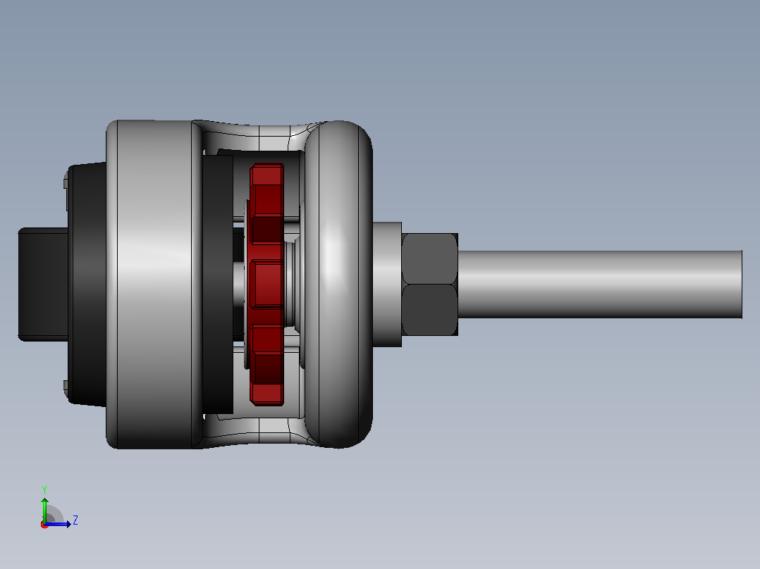 几款常用的脚轮Solidworks标准件左视图