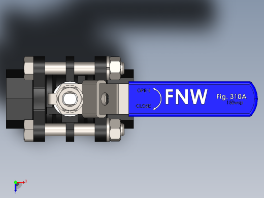 FNW-FNW311ASWF三片式内螺纹球阀俯视缩略图