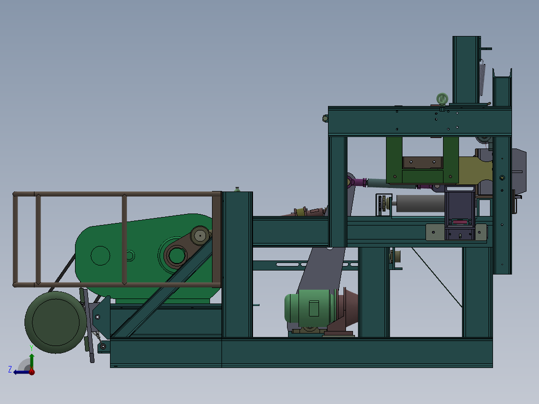 多条开坯机sw18可编辑右视图