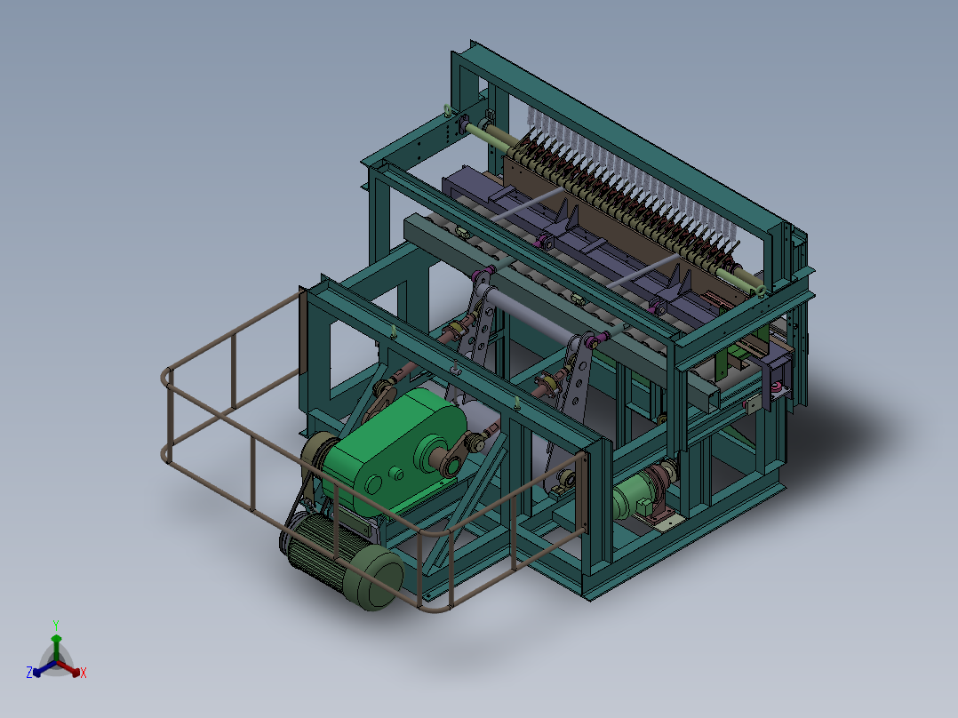多条开坯机sw18可编辑正等轴测图