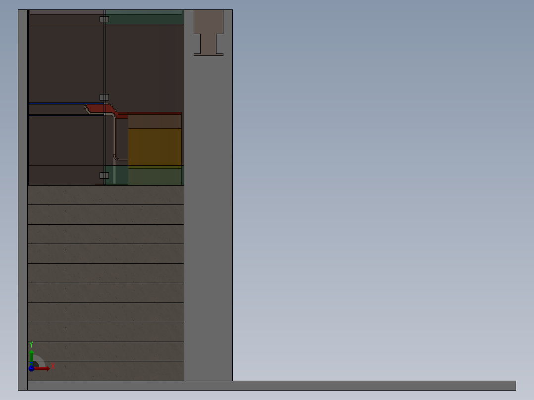 solidworks 公用电话亭外观设计前视图